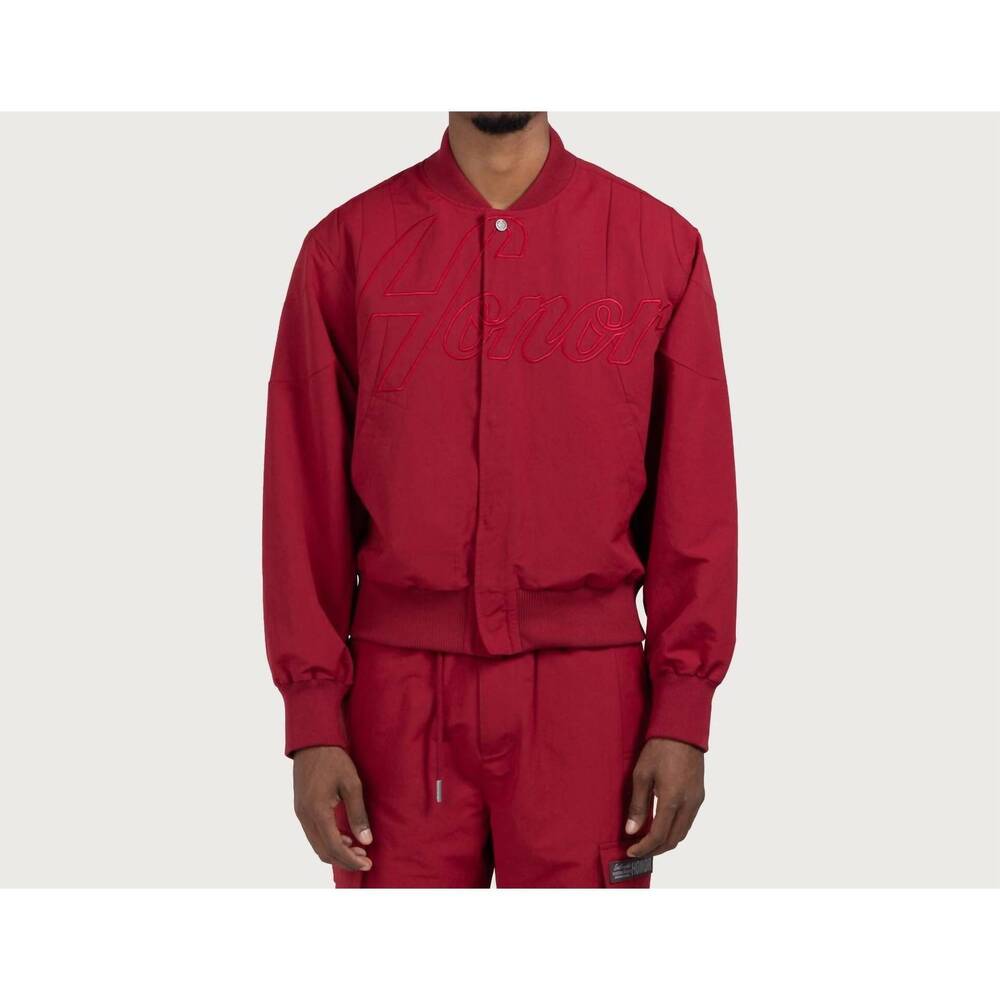 NEW HONOR THE GIFT men's nylon bomber in plum